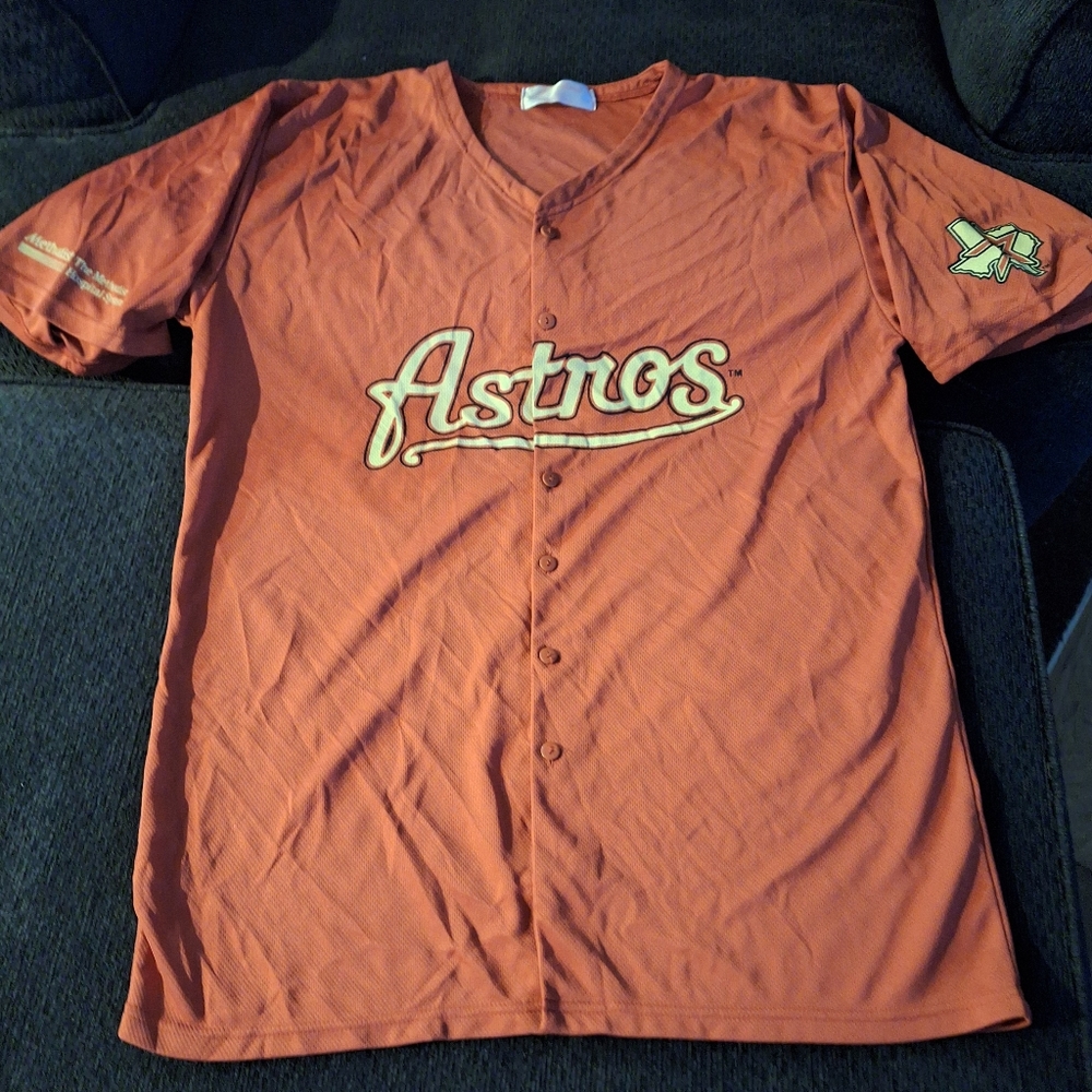 Houston Astros Button up Baseball Jersey Mens Xl